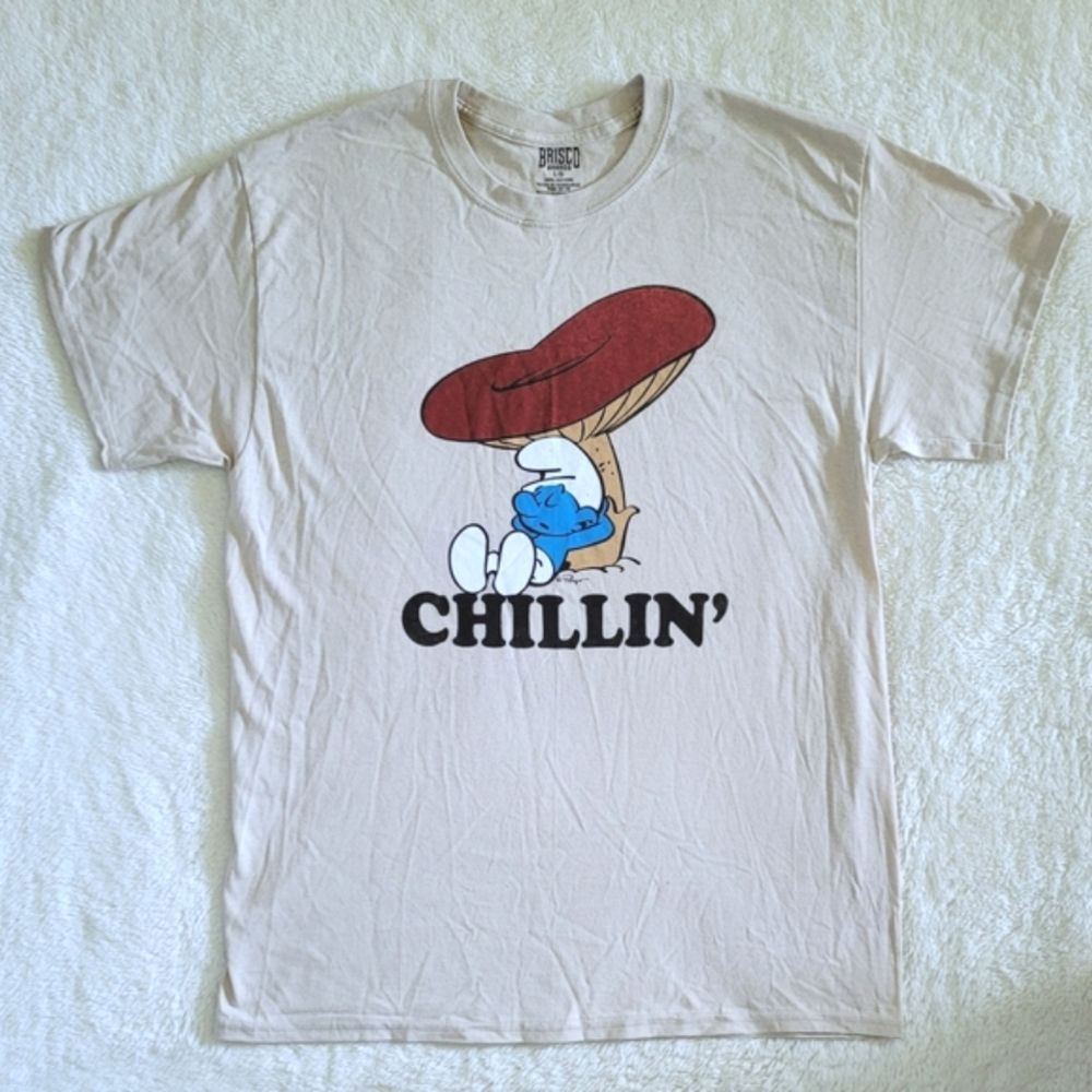 Brisco Brands Lazy🥱 Smurf💙 "Chillin'" Graphic Tee👕 - NWT